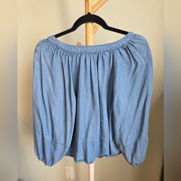 DKNY Light Denim Blue Blouse - Picture 4 of 4